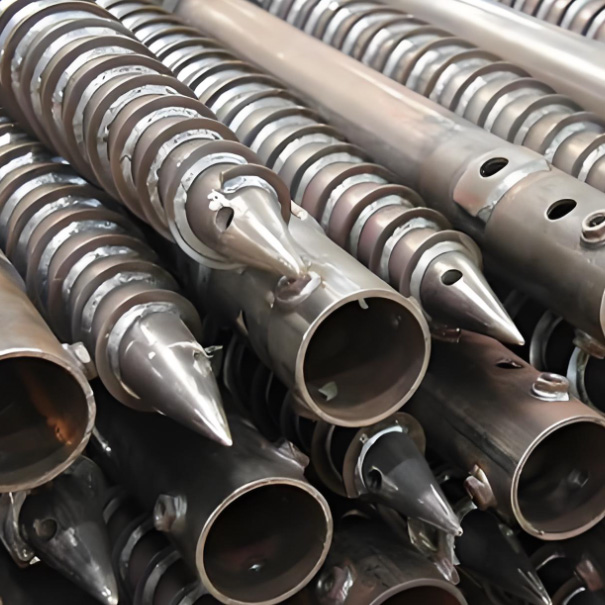 Hot-dip galvanized spiral pipe piles